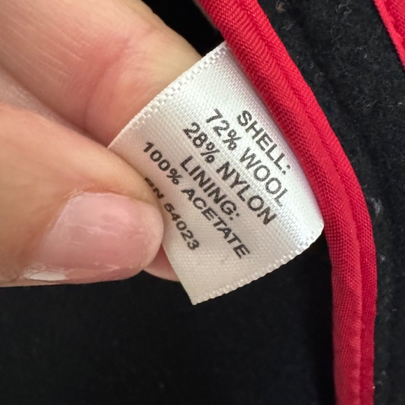 Banana Republic Wool Duffle Toggle Button Coat Black M - Picture 5 of 7